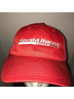 Honda Racing HPD Red Hat Hitwear Strapback Cap One Size Fits All Polyester